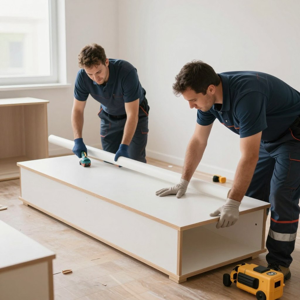 Proces rozbiórki mebli